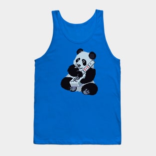 Mahjong Panda Pixel Art Tank Top